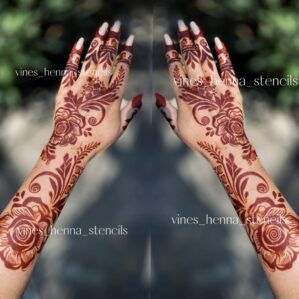 Arabic bridal henna stencils