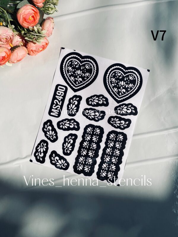 x Mandala henna stencil(2hand) v7