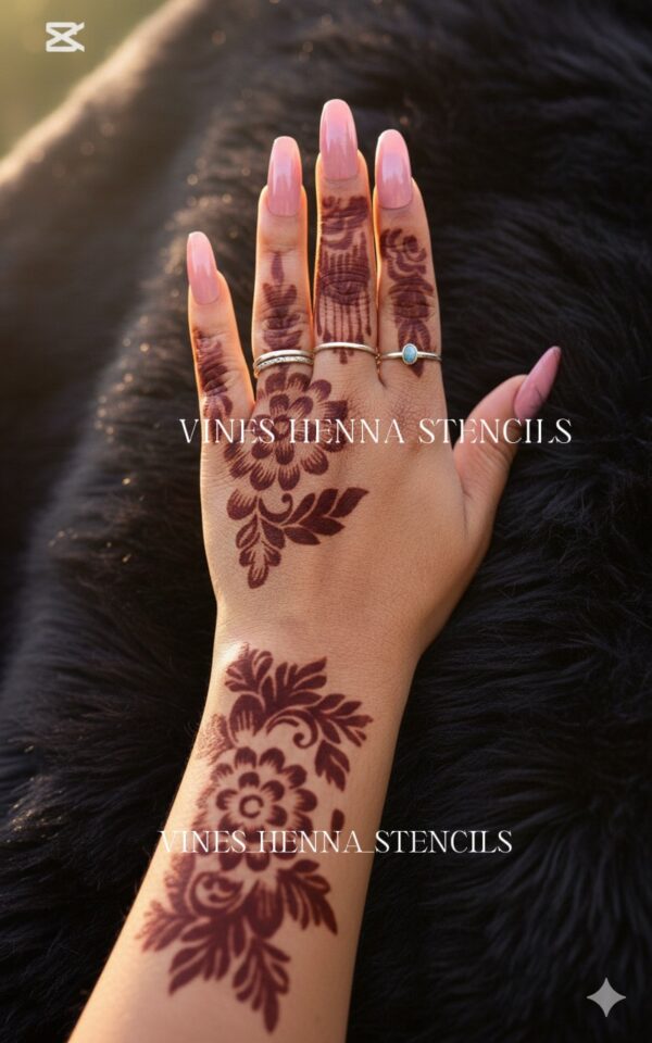 simple henna design (single hand) v18-s