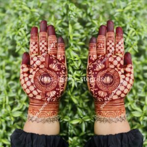 A Semi bridal henna stencils