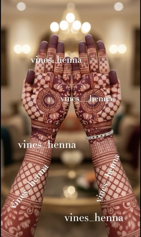 Bridal henna stencil B13 (2 hand)