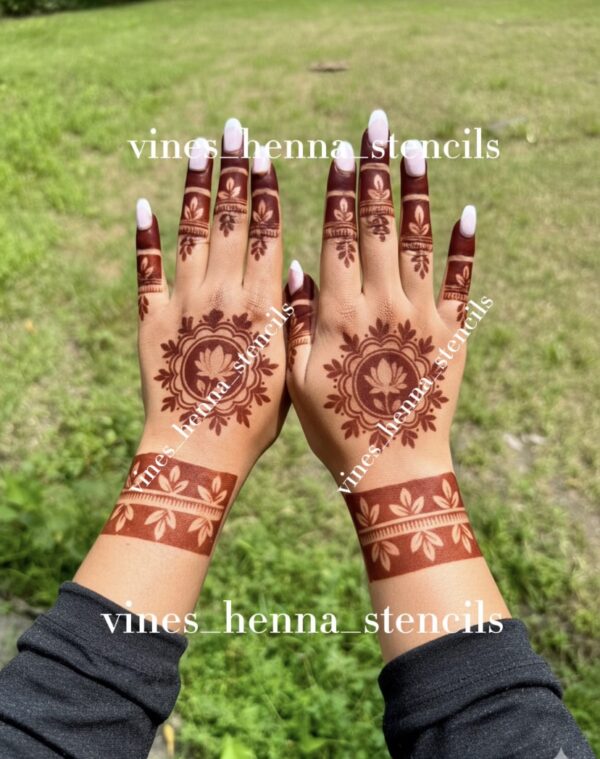 A lotus Mandala stencil (v25) 2 hand