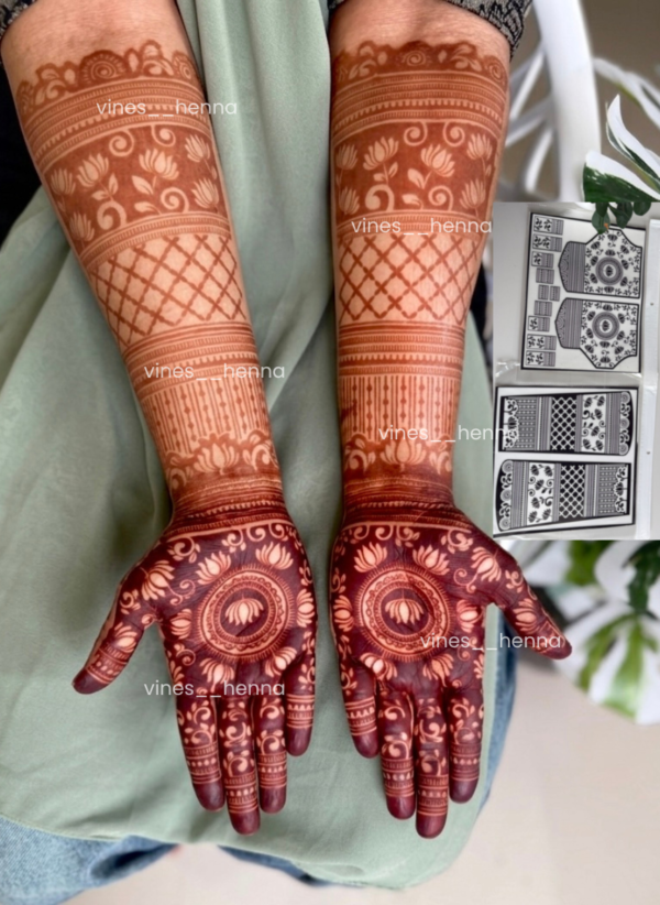 Bridal henna stencil (2 hand )  B11