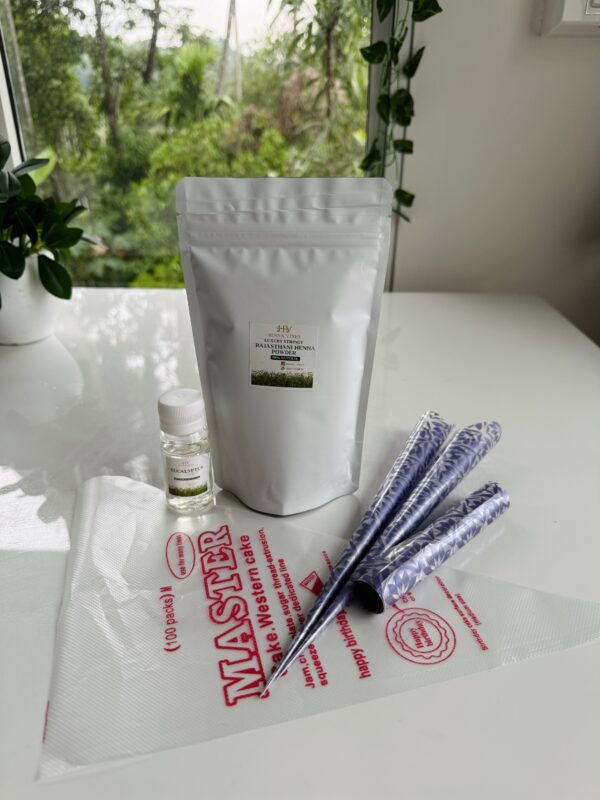 Beginners henna making kit with eucalyptus oil