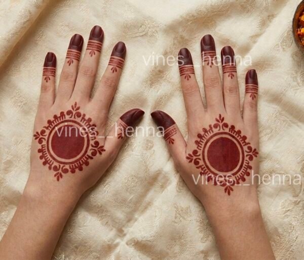 Mandala (2 hand) henna stencil (v61)