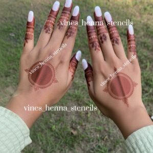 Mandala (2 hand) henna stencil (v61)