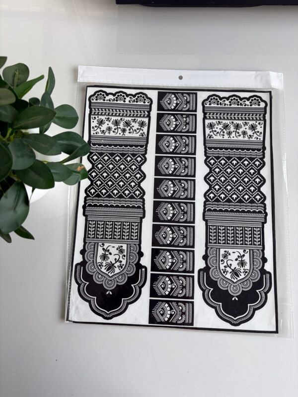 Bridal henna stencil 2 hand B21