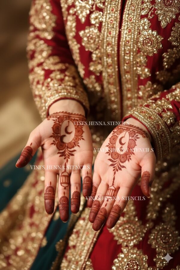 Eid  henna stencil (2 hand) E4
