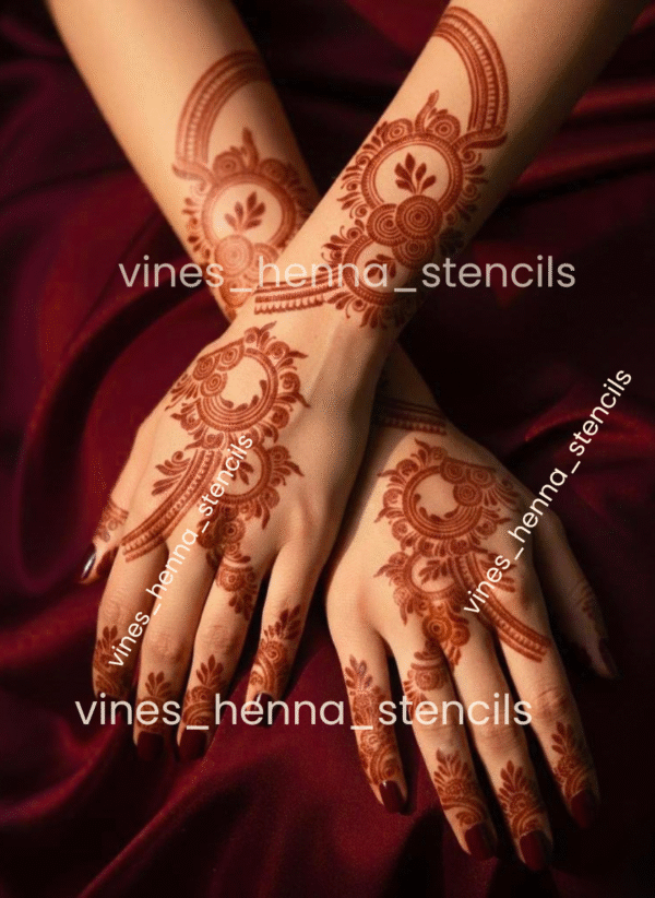 Henna stencil Arabic design (2hand) V65
