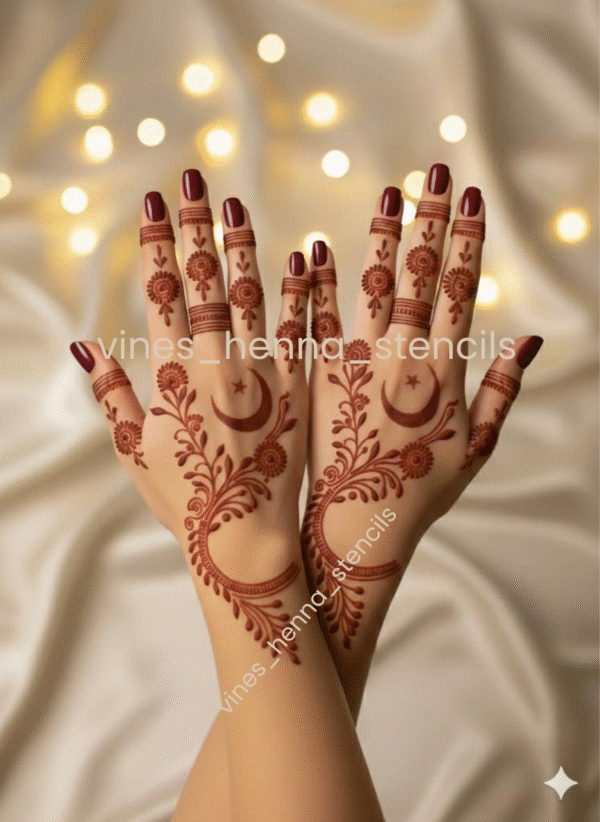 Eid henna stencil E1