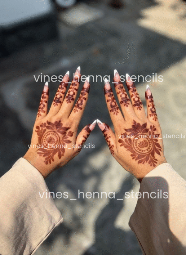 Mandala henna stencil (v31)