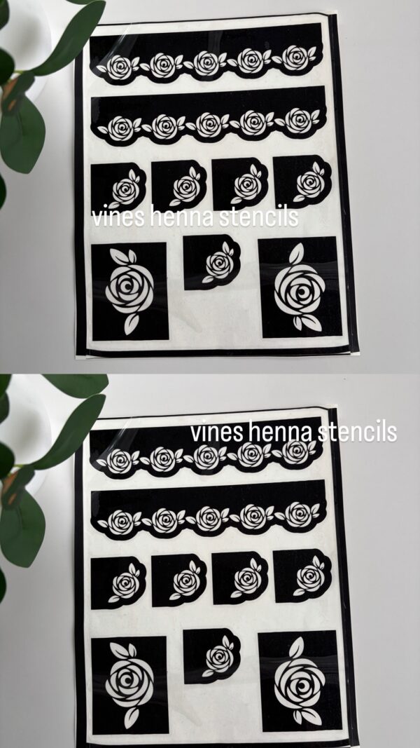 Leg henna stencil ( v41)
