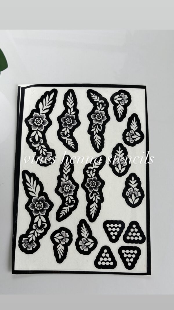 Simple henna stencil v33