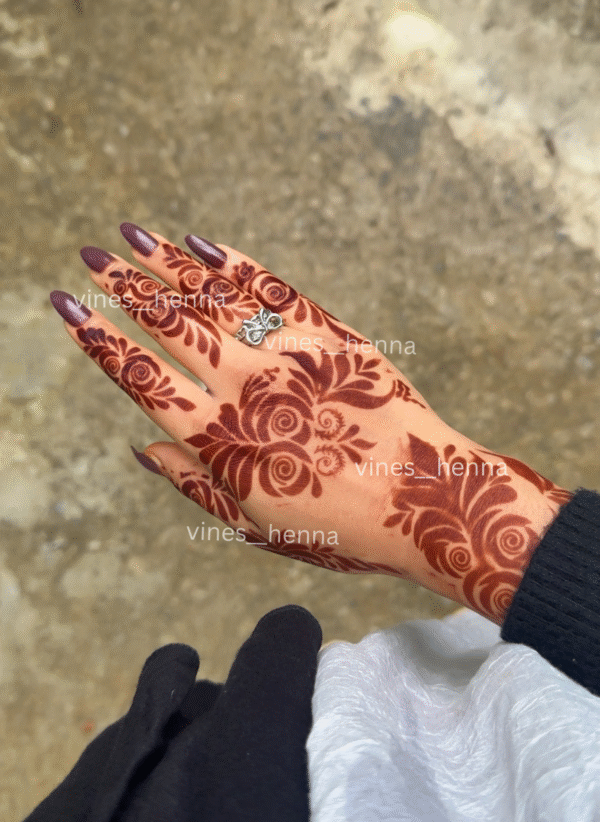 Arabic henna stencil V18