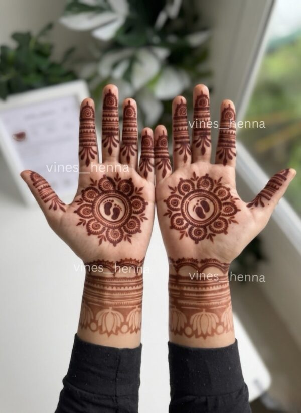 Mom to be Mandala henna stencil (2hand) V9
