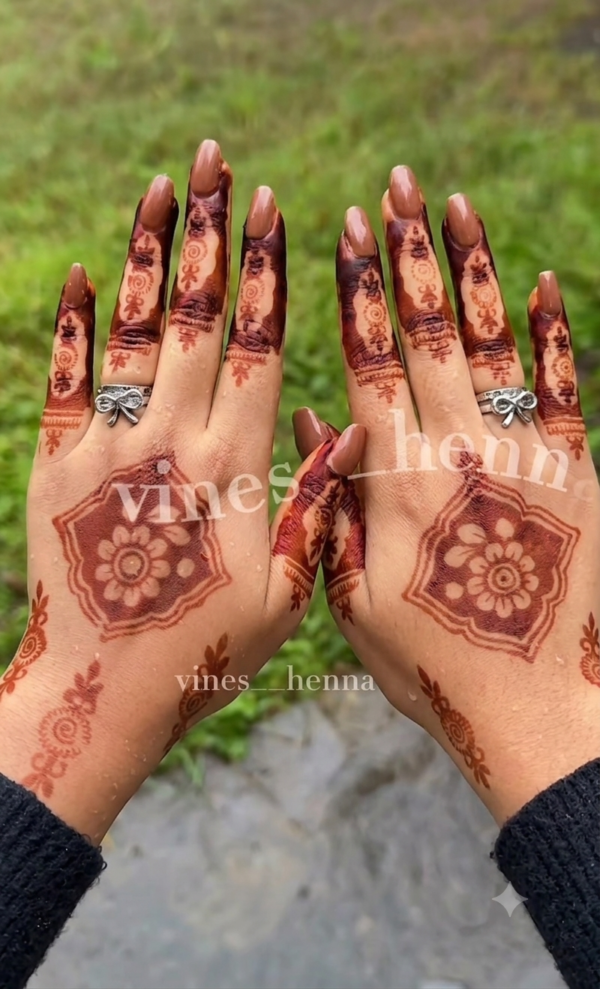 Mandala henna stencil V22