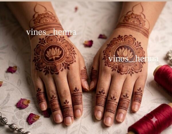 Mandala henna stencil  (2 hand) V34
