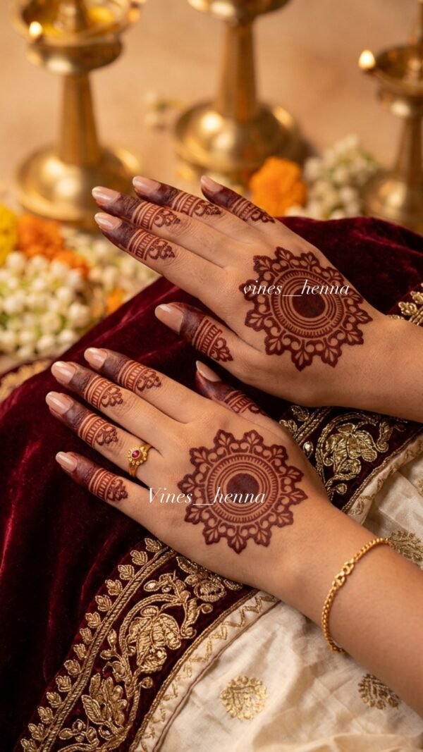 Mandala henna stencil (2 hand) V33