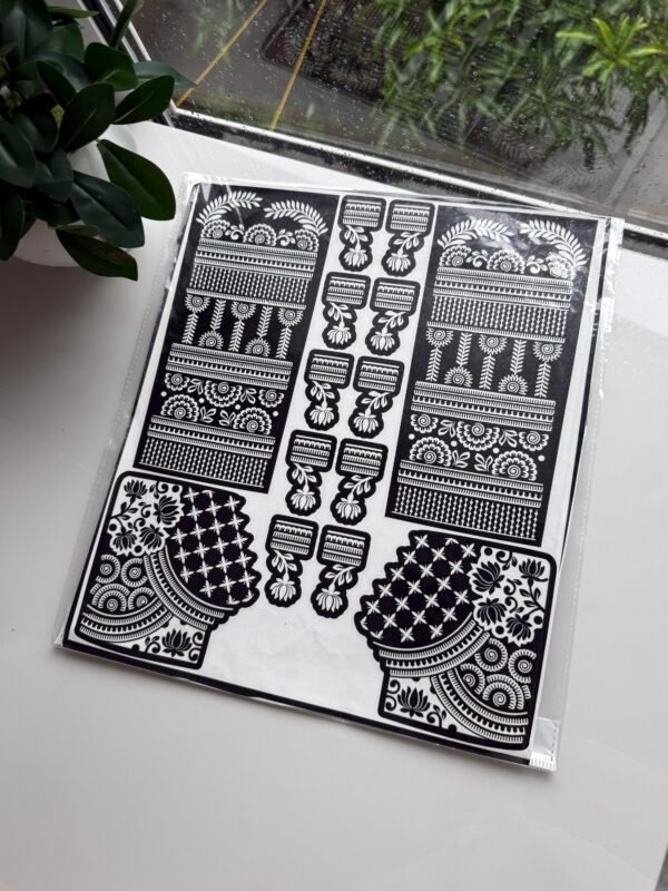 Bridal henna stencil  (2 hand) B27