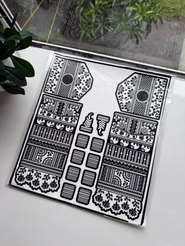 Bridal henna stencil  (2 hand) B23
