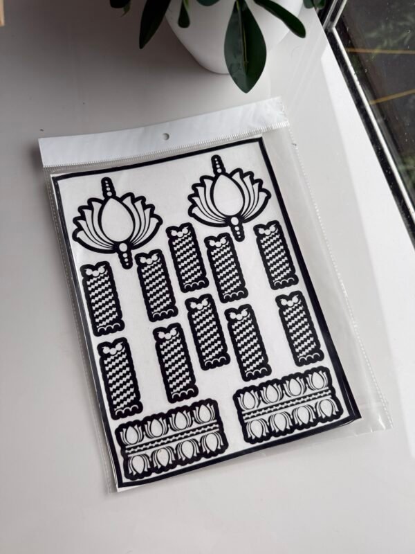 Lotus mandala henna stencil v72