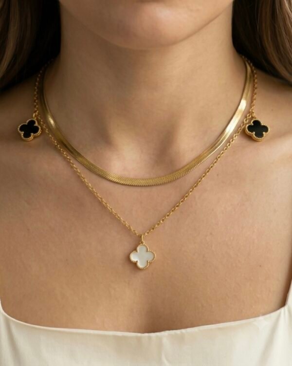 Clover Double Layer Necklace