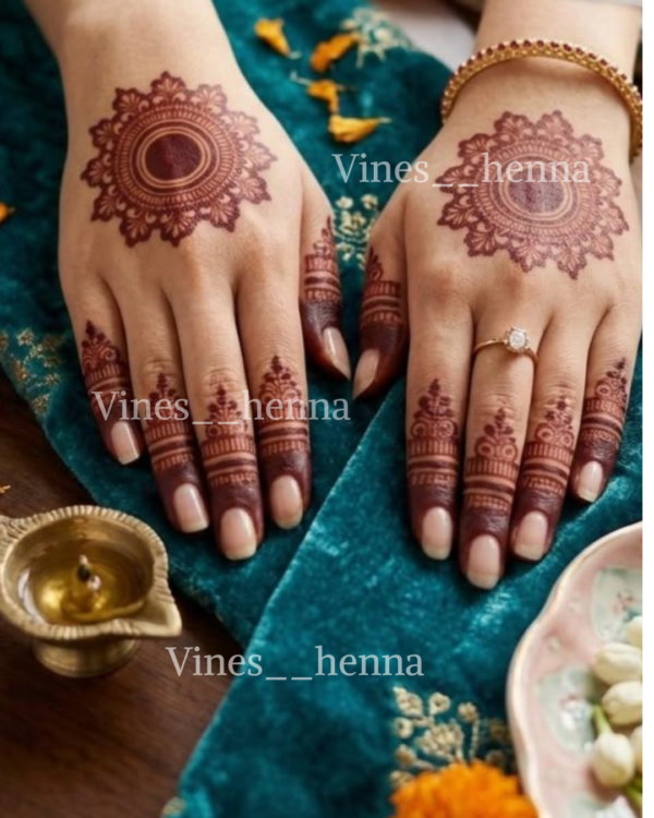 Mandala henna stencil V33