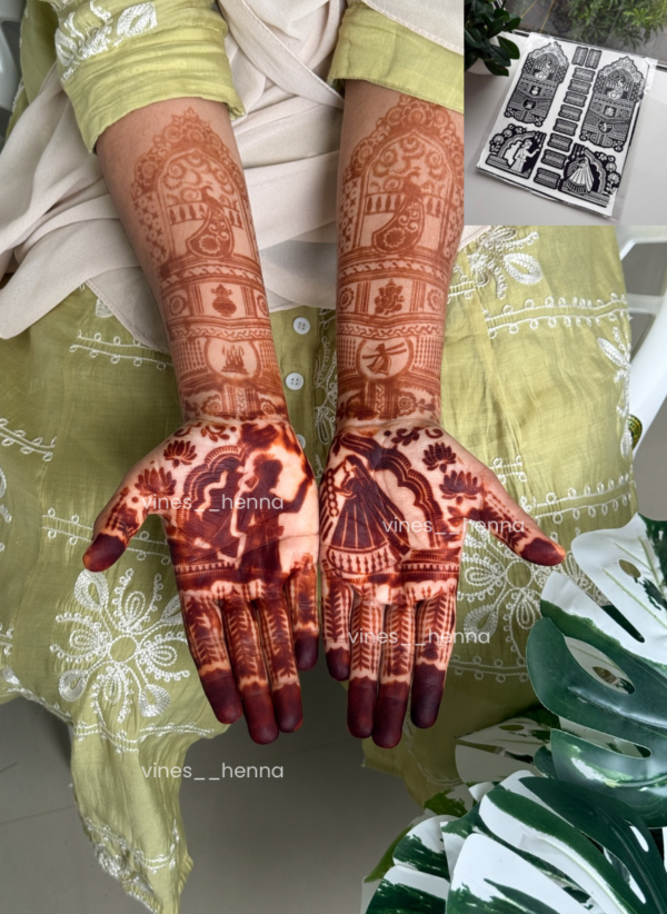 Bridal henna stencil  (2 hand) B28