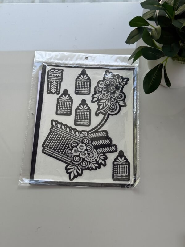 henna stencil (v39) single hand